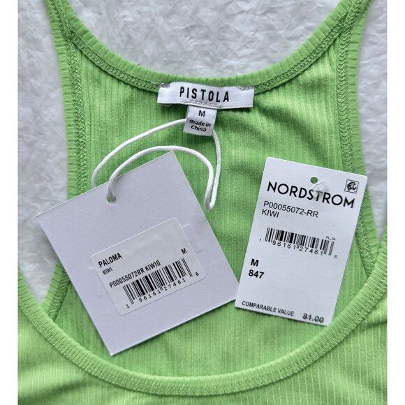 PISTOLA NWT PALOMA SCOOP NECK KIWI RAYON RIB TANK. SIZE M - Picture 8 of 9